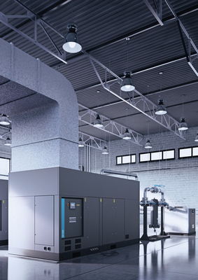Compressor de ar de parafuso Atlas livre de óleo ZH355-900 para aplicações de ar em instalações de processo