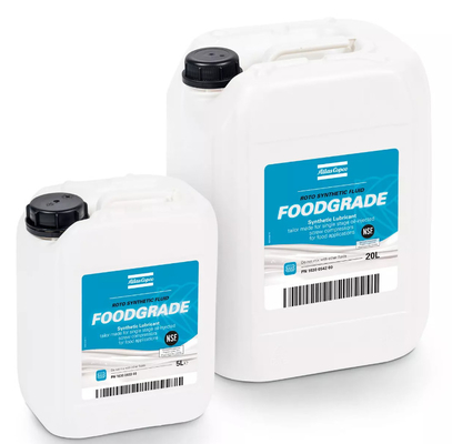 Lubrificante de qualidade alimentar para compressores de ar rotativos de parafusos Atlas injetáveis de óleo sintético Roto