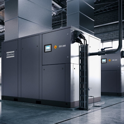 Operação em condições de trabalho adversas com GR Compressor de ar de parafuso Atlas de dois estágios