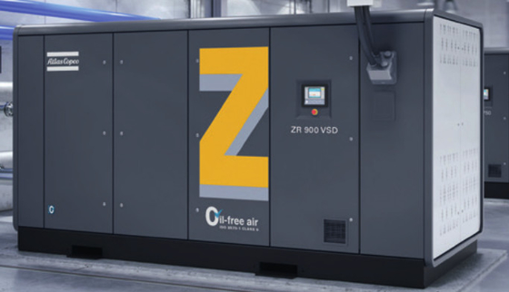 Zero risco de contaminação ZR300-750&ZR400-900VSD Compressor de ar sem parafuso de óleo Atlas Copco