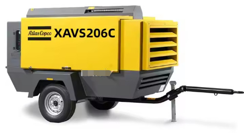 Compressor industrial portátil XAVS206C com desligamento automático e 12,5 M3/min FAD