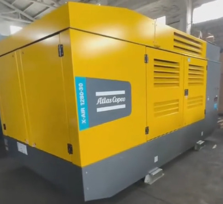 Compressor portátil conveniente X-AIR 1280-30 com FAD 36,5/343./32,1 M3/min e normas de emissões GIV