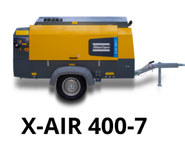 12 M3/min FAD Compressor portátil X-AIR 400-7 com fonte de energia elétrica e eficiência de 7 bar