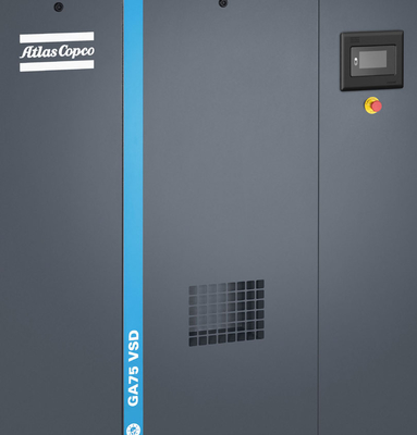 Compressor de ar de parafusos de conversão de frequência Atlas GA VSD90