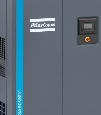 Compressor de ar de parafuso Atlas de 110 kW VSD Plus GA110VSD+ Material de liga de alumínio