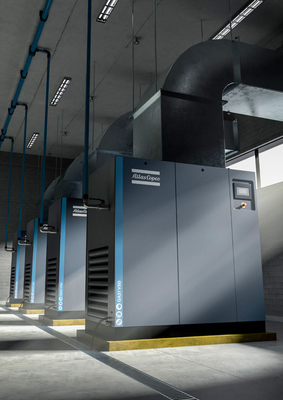 G37-90 Compressor de ar rotativo de parafuso Atlas com separador mecânico integrado para remoção de condensado