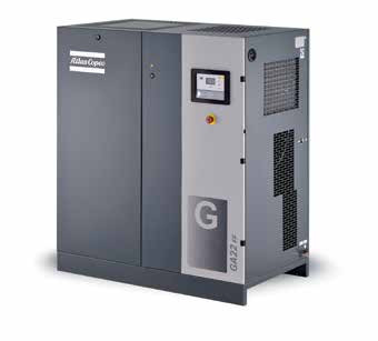 Compressor de ar de parafuso Atlas de 22 kW, conversão de frequência Atlas GA 22 VSD