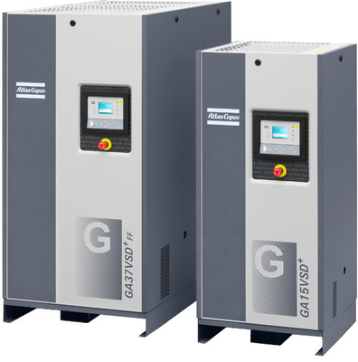 70kw Atlas GA 75+VSD, Atlas parafusos compressor de ar Conversão de frequência