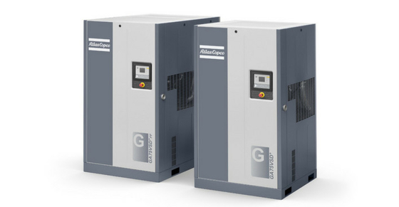 Compressor de ar de parafuso Atlas de 75 kW série GA GA 75 73dB ((A) Nível de ruído ISO 8573-1
