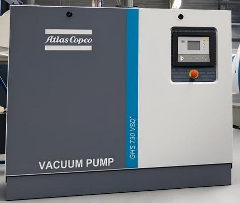11 KW de potência de eixo AC bomba de vácuo GHS 730 VSD + com baixo nível de ruído de 51-73 DB A e pequena pegada de 900 * 1300 * 1100 mm