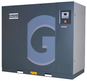 Compressor de ar de parafusos Atlas com injecção de óleo GA 45 Vsd 45kw Material de liga de alumínio