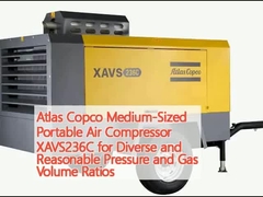 Compressor de ar portátil de tamanho médio da Atlas Copco XAVS236C para relações de pressão e volume de gás diversas e razoáveis
